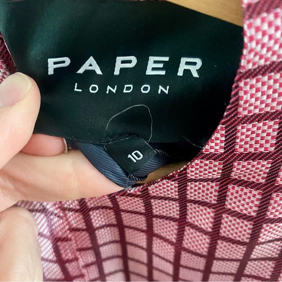 Paper London R Dress Pop Check Pink Mini Size 10 Cocktail Party - Picture 3 of 7